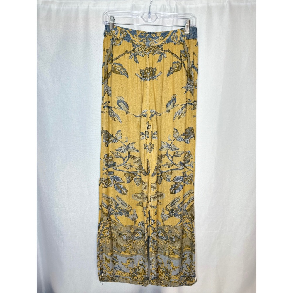 Brahmaki EcoVero Wide Leg Forget Me Not Pants, Size 2 Boho Artsy Fairy Soft